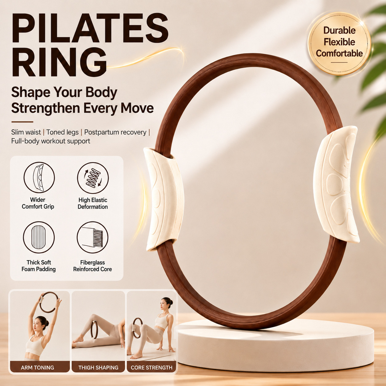 Pilates Yoga Resistance Ring - Anneau de Pilates, Anneau de Yoga,