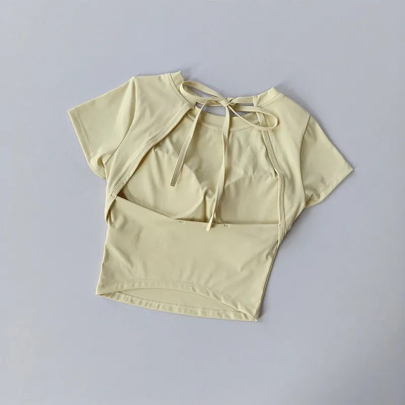 Haut de sport moulant à séchag - Pilates Yoga Wrap Top avis et prix